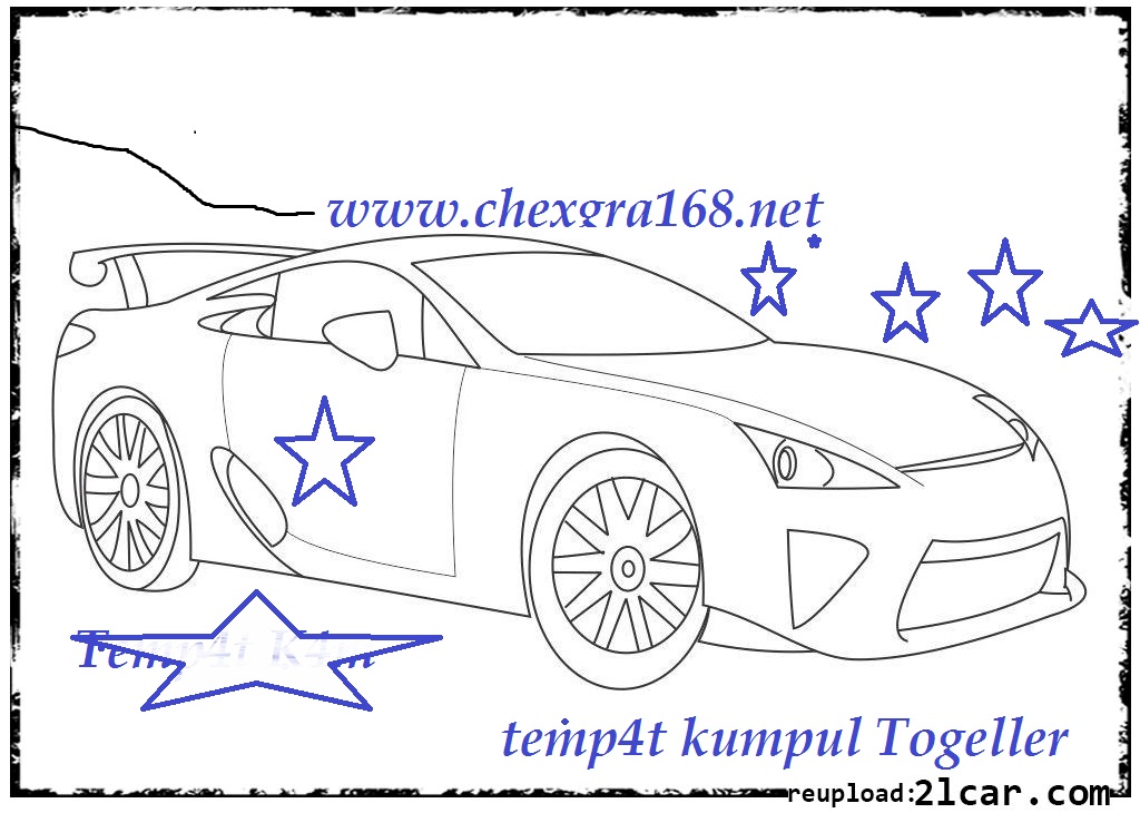 Gambar Mewarnai Mobil Sport Lotus Lfa Zeco 168 Wonk Kito